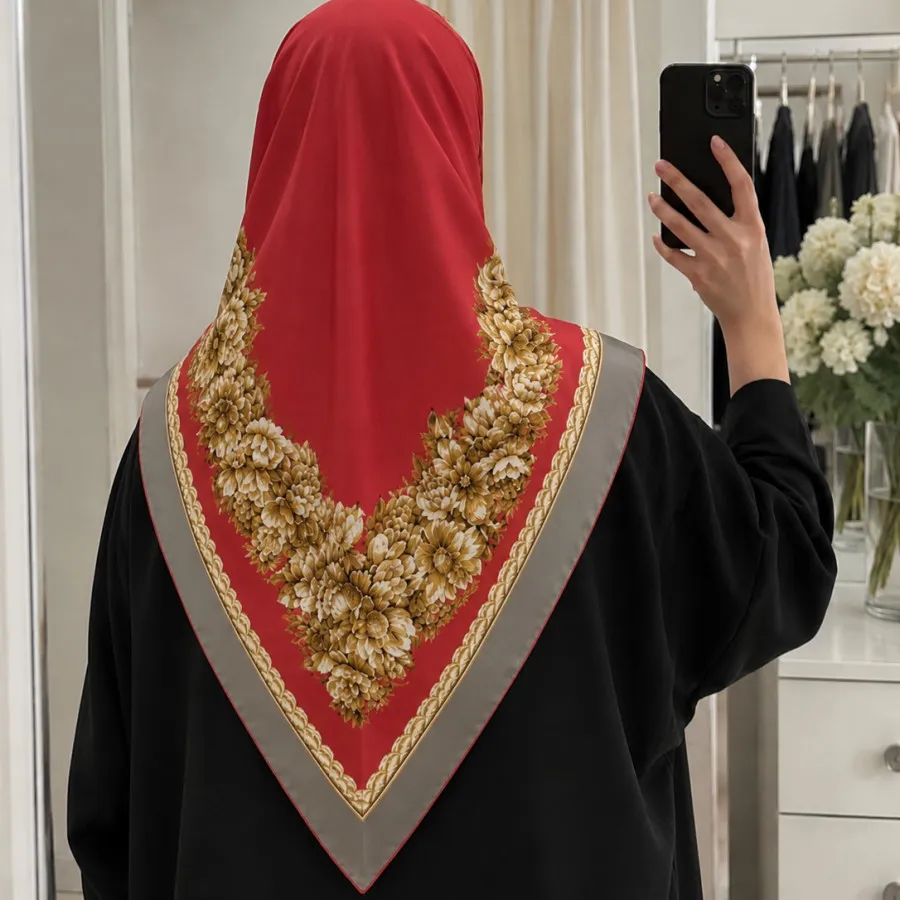 روسری ابریشم دست دوز