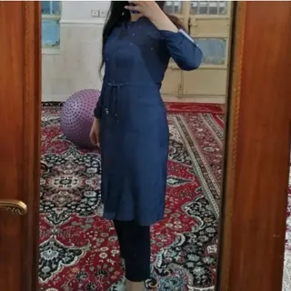 مانتو دانشجویی سورمه ای