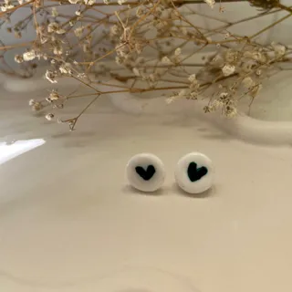 گوشواره قلبی سبز