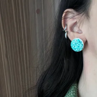 گوشواره گل گلی سبز