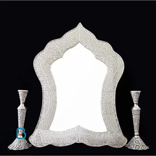 آینه شمعدان ملیله‌کاری