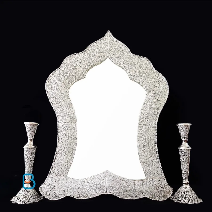 آینه شمعدان ملیلهکاری