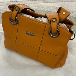 کیف چرم خردلی