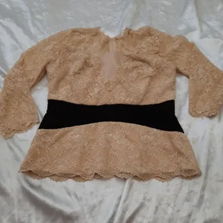 بلوز گیپور کرم رنگ