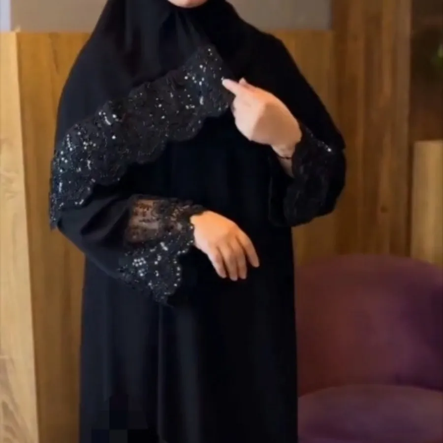 ست مانتو عبایی و شال