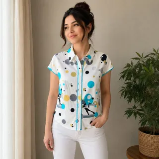 شومیز دخترانه آستین کام