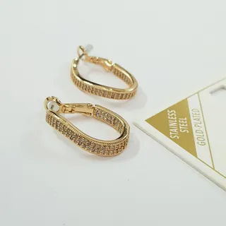گوشواره استیل با روکش طلا