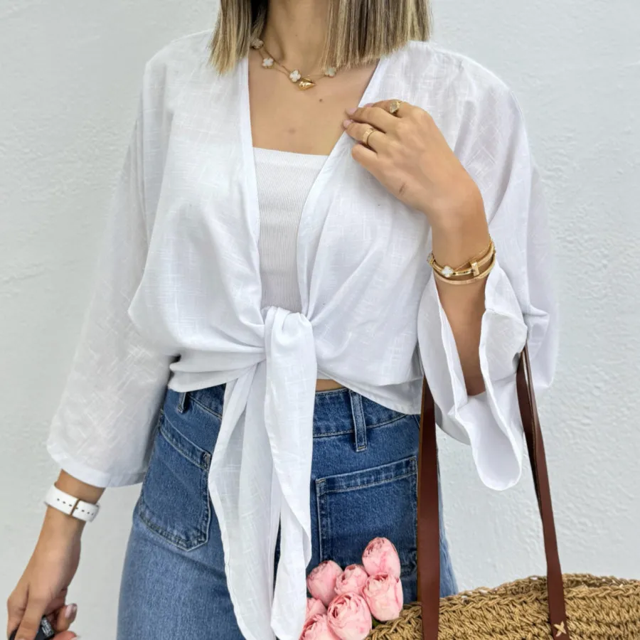شومیز گره ای سفید