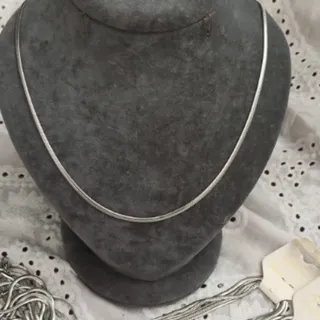 گردنبندزنجیر ماری نقره ای
