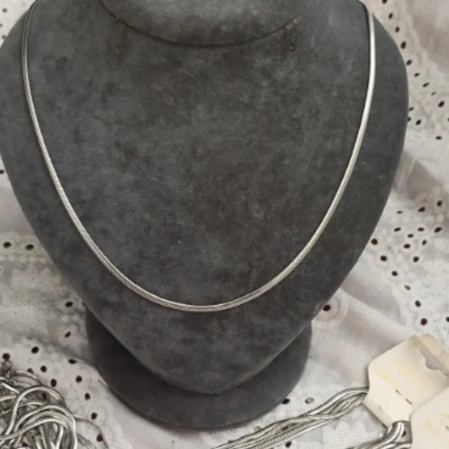گردنبندزنجیر ماری نقره ای