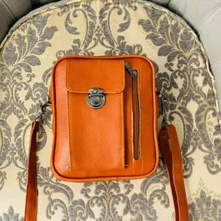 کیف قهوه ای چرم