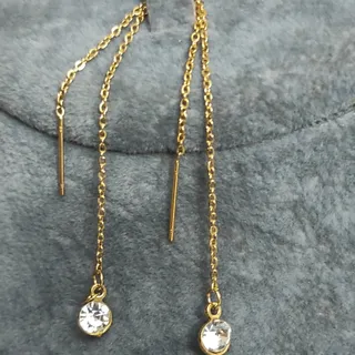 گوشواره بخیه ای کپی طلا