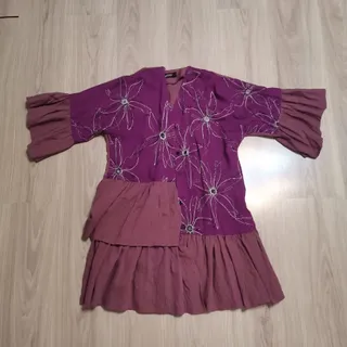 مانتو بنفش سنتی چیندار