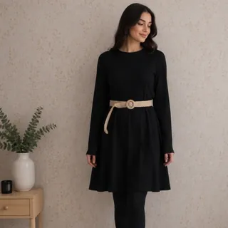 پیراهن پاییزی مشکی زارا