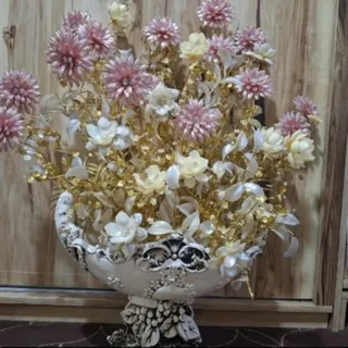 گلدان و گل کریستال