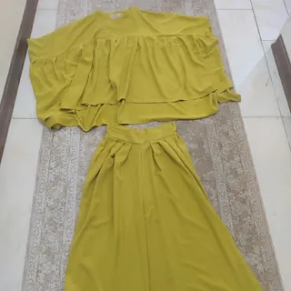 ست پانچ و شلوار دامنی