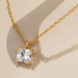 گردنبند تک سنگ وارداتی