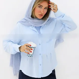 شومیز شیشه ای پشت گره ای