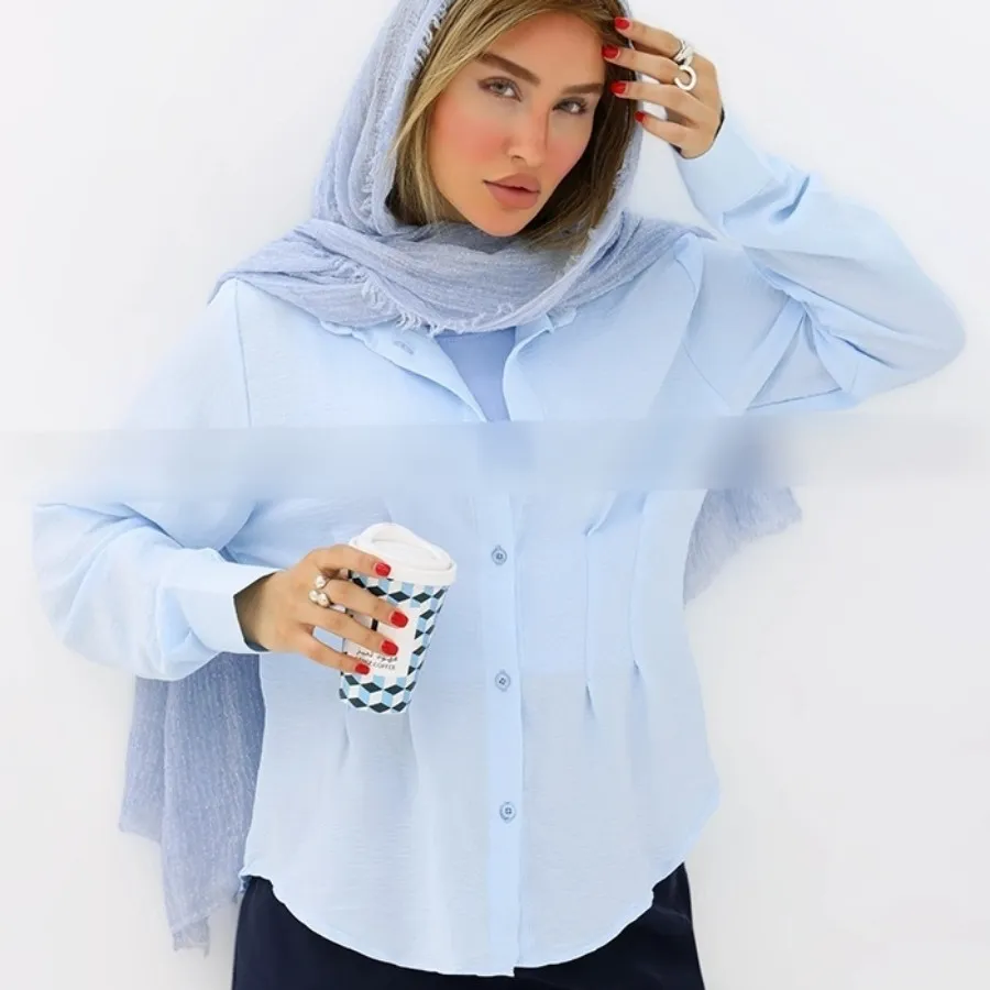 شومیز شیشه ای پشت گره ای