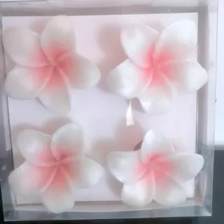 شمع گل صدفی بسته 4 تایی