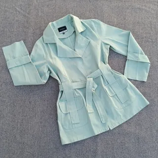 کت کتان Denim سبز پاستلی