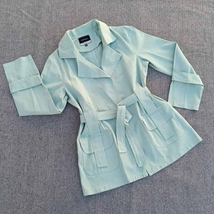 کت کتان Denim سبز پاستلی