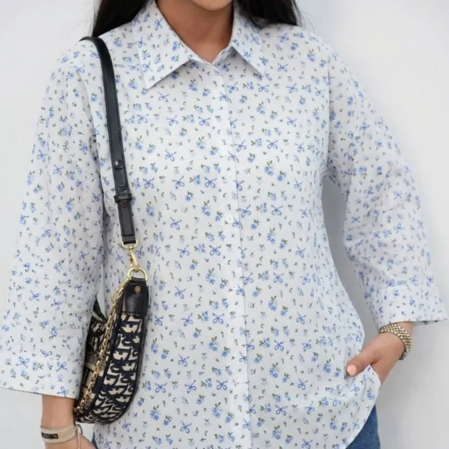 شومیز گل دار حراجی
