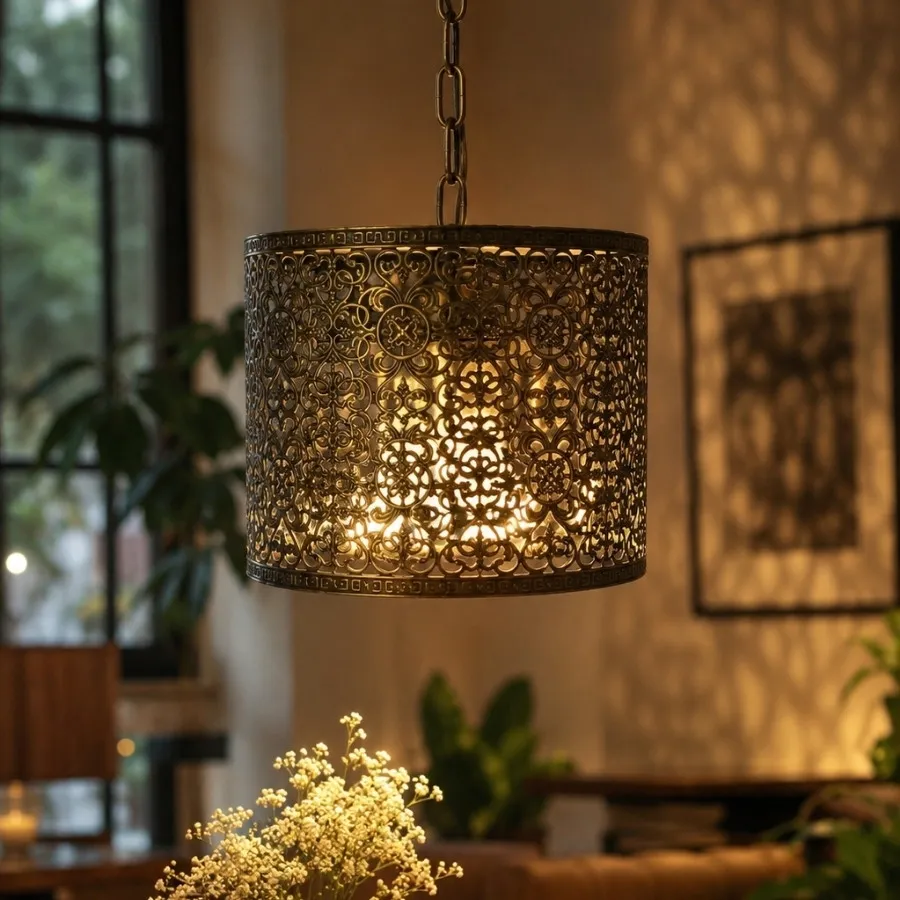 لوستر خاتم اسلیمی سه شعله