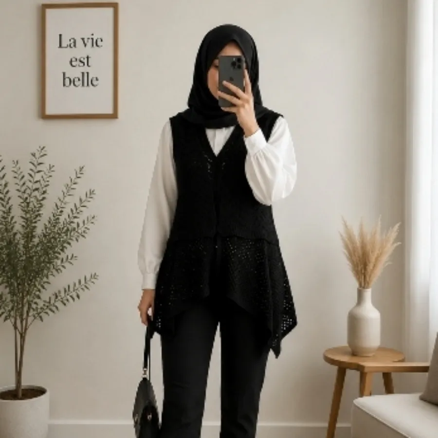 تاپ بافت مشکی .سارافن