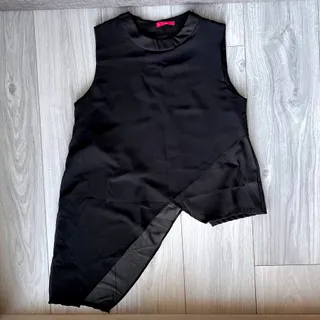 تاپ مشکی حریر کرپ مجلسی