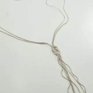 گردنبند رولباسی نقره ای