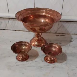 ظروف مسی پایه دار
