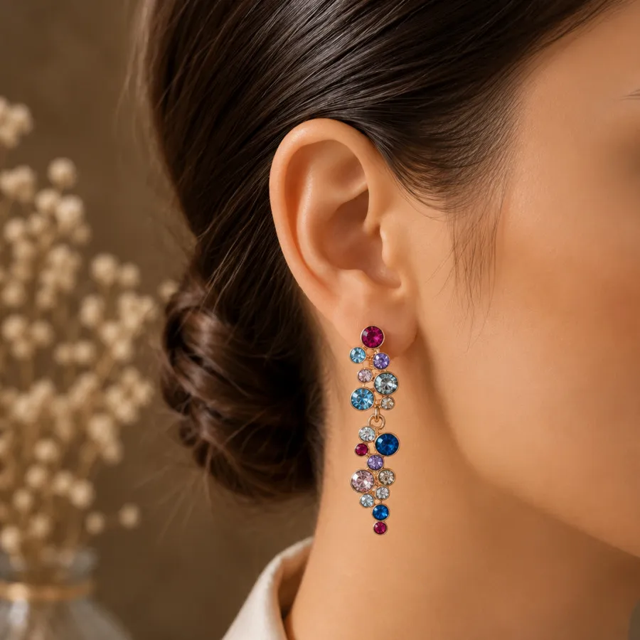 گوشواره فول نگین accessor