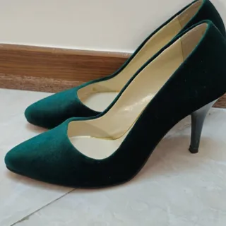 کفش مخمل سبز کله غازی