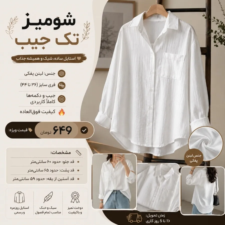 شومیز تک جیب