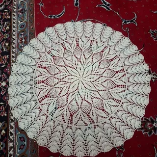 رومیزی قلاب بافی ابریشم