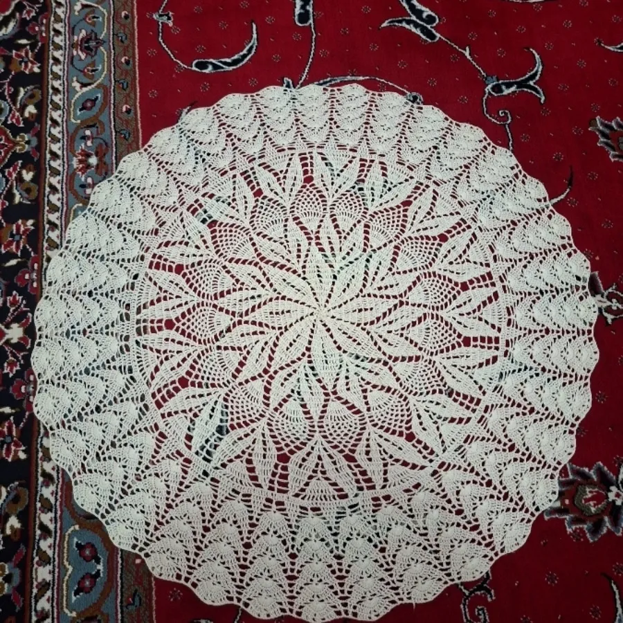 رومیزی قلاب بافی ابریشم