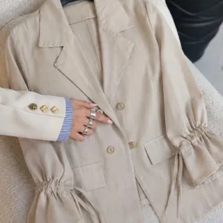 کت تک زنانه لینن مجلسی