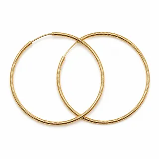 گوشواره نقره حلقه ای تراش