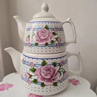 کتری قوری گلدار