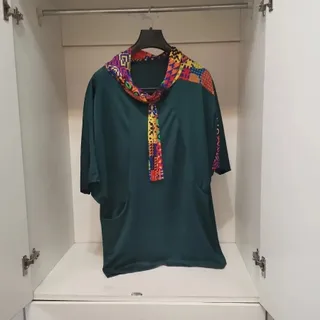 بلوز زنانه سبز ریون تا50