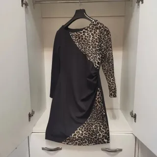 لباس مجلسی مشکی پلنگی دار