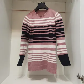 بافت راه راه صورتی مشکی