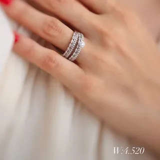 حلقه و پشت حلقه نقره