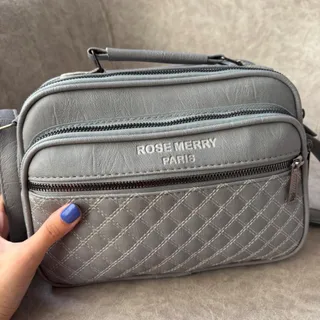 کیف چرم طوسی Rose Merry
