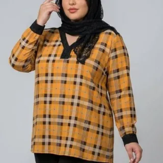 شومیز یقه تور