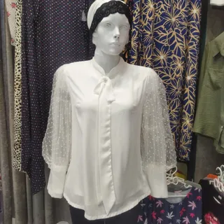 شومیز سفید مجلسی زنانه