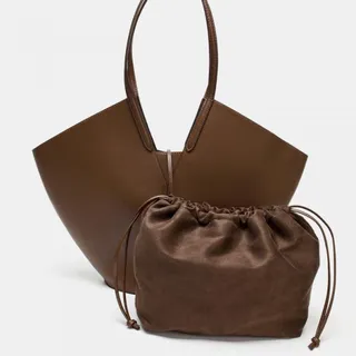 کیف قهوه ای زارا