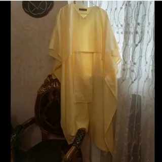 مانتو دوتیکه ساحلی زرد