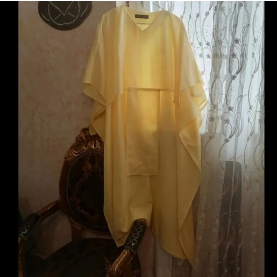 مانتو دوتیکه ساحلی زرد
